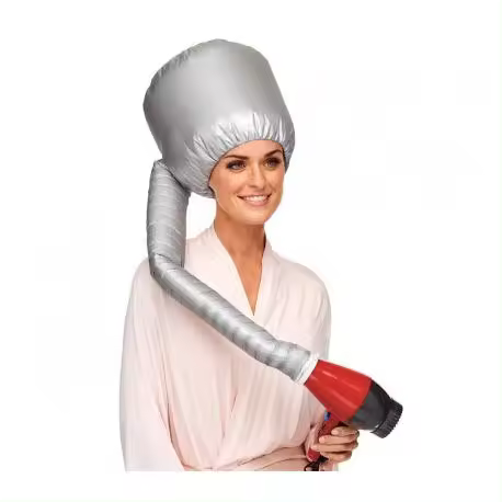 Mediawavestore Casco Gorro para Pelo Rizado con Difusor de Viaje Plegable y Adaptador para Secador de Pelo - 1