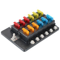 Porta Fusibles De Coche Y Barco 32V 100A Con Luz LED Indicadora 6/12 Maneras Bloque De Fusibles Plana Para Automóviles Y Camiones Electrónica De Automóviles - details 5
