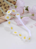 Diadema De Encaje Para Bebé Con Flor Elegante Accesorio De Cabello Elástico Para Niñas Adecuado Para Primavera Y Verano Material Poliéster - details 2