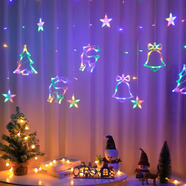 Guirnalda LED De Navidad Cadena De Luces Faeirys Cortina Para Decoración De Hogar Año Nuevo Fiesta Boda Holiday - 1