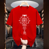 Camiseta Vintage Viking Para Hombre Primavera Verano Casual Diario Cotton Ligera Con Estampado Comoda Top Para Exterior Y Hogar - details 7