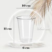 Home Solazzia - Vasos para batidos con tapas de cúpula de 350/500 ml (paquete de 50) transparentes a prueba de derrames, perfectos para batidos, jugos, batidos, bebidas frías y gruesas - details 2