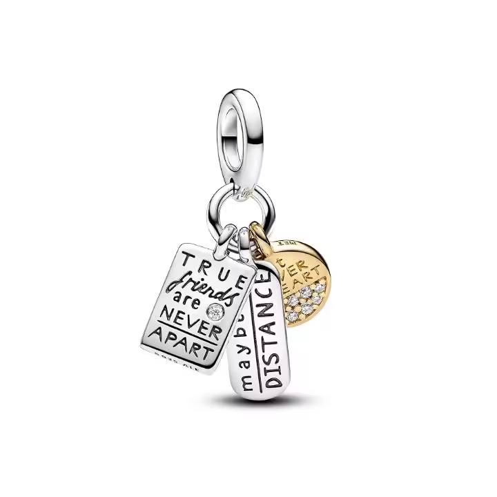Charm Colgante triple Pandora 763436 C01 Amistad, Viene con un regalo completo embalaje de Caja de. - 1