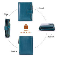 Monederos para Mujer, Cuero auténtico pequeño y Compacto Cartera para Mujer con protección RFID - details 0