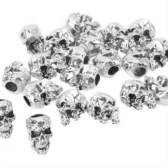 20 piezas de joyería para el cabello vikinga con cuentas de tubo de runas nórdicas, accesorios para rastas con dijes de calaveras para trenzas, rastas y barbas, clips de metal, anillos para trenzar la decoración de la barba - 1