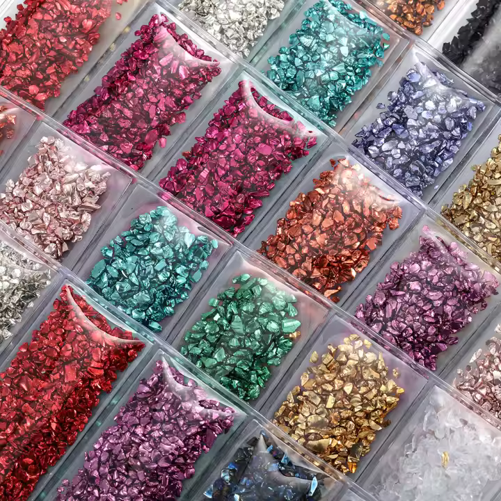 Piedras De Vidrio Rotas Resina Relleno Cristal UV Epoxy Relleno Para DIY Manualidades Arte De Uñas Decoraciones Joyería Hecha a Mano Moldes De Relleno - 1