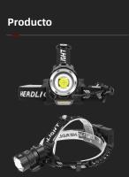 Linterna Frontal LED Potente XHP199 Para Pesca Y Camping Recargable USB 18650 Lámpara Frontal Con Ángulo De Haz De 180° Fuente De Luz LED Batería De Litio Metálico Impermeable - details 4