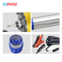 Bomba Eléctrica Portátil Para Coche 260W 12/24V Para Diesel Aceite Agua Vino Transferencia Camping Pesca Motor Submersible 180W 100W Azul - details 4
