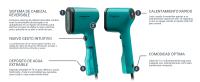 Rowenta Pure Pop DR2024 - Cepillo de vapor, 1300 W con salida hasta 20 gr/min que plancha y purifica, elimina pelusas y pelo, cabezales reversibles, diseño para viaje, color verde - details 1