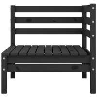 vidaXL Juego de muebles de jardín 4 pzas madera de pino maciza negro - details 2