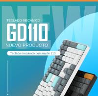 Teclado Mecánico De Juego Aigo GD110 110 Teclas Con Switch Rojo Y Cable USB Tipo-c Teclado Gamer Recargable Sin Retroiluminación - details 0