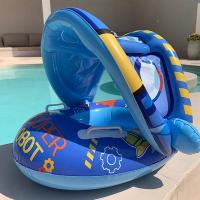 Anillo de natación con sombrilla para bebé, flotador de piscina, Círculo de natación inflable de unicornio, asiento de bebé, juguetes de piscina, fiesta de verano - details 2