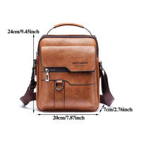 Bolso De Hombro Para Hombre Durable De Cuero PU De Alta Calidad Bolso Cruzado De Viaje Estilo Moda Bolsa De Hombro Unisex - details 0