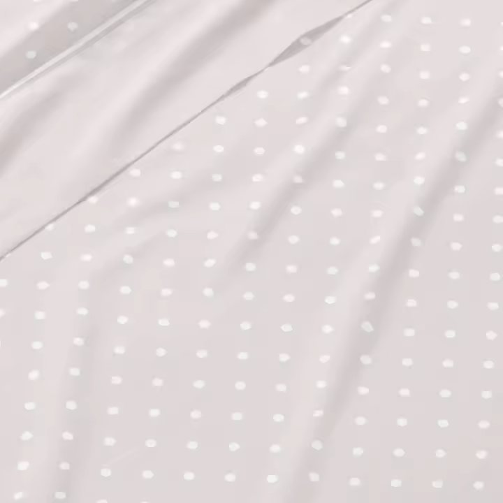 Burrito Blanco Juego de Sábanas de Algodón 100%-CAMA 90-Modelo 626 Lunares – Suavidad, Calidad y Diseño Moderno  Burrito Blanco - 1