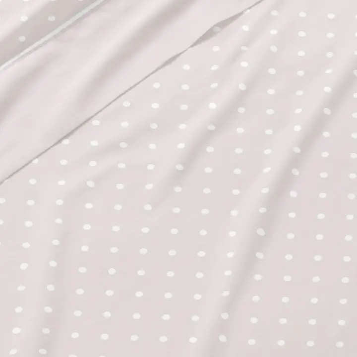 Burrito Blanco Juego de Sábanas de Algodón 100%-CAMA 90-Modelo 626 Lunares – Suavidad, Calidad y Diseño Moderno  Burrito Blanco - 1