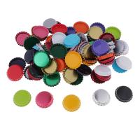 100x Tapas De Botella Redondas Coloreadas Para DIY De Collares Y Joyería Accesorios Para Cuentas De Bolas Planas 25mm - details 0
