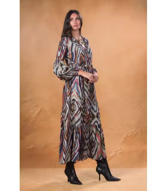 VESTIDO AURORA CAMISERO ROMBO KAHYRA Kahyra V2197C - 1