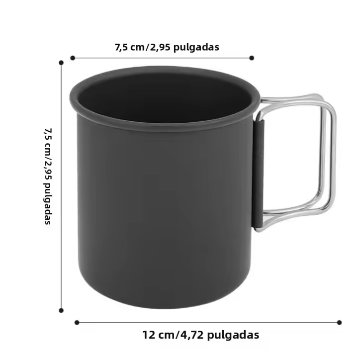 Vaso De Acero Inoxidable Para Camping Y Viajes 300ml Plegable Y Stackable Para Cerveza Vino Té Café Leche Uso Interior Y Exterior - 1