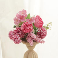 Rosa Artificial Peonía Vintage De Seda Para Novia Decoración De Navidad Y Hogar Accesorios De Boda DIY Bouquet De Flores Falsas - details 7