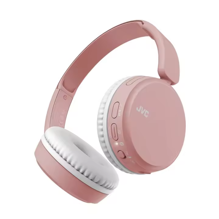 JVC HA-S36W/PK Auriculares Diadema cerrados, planos, Inalámbricos Bluetooth, con Conexión Multipunto, Plegables y giratorio, batería hasta 35horas de uso, color Rosa - 1