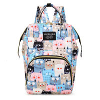 Mochila De Maternidad Con Estampado De Dibujos Animados Gran Capacidad Para Almacenamiento De Botellas De Bebé Y Diaper Bolsa De Moda Para Mujeres Con Mochila Suave Y Cinturón De Aire - details 19