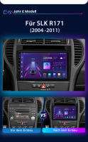 AWESAFE inalámbrico CarPlay Android Auto Radio para Mercedes Benz SLK Class R171 2004 2005 2006 2007 2008 2009 2010 2011 SLK 200 280 300 350 coche reproductor multimedia GPS 2 din autoradio volante controles RDS Bluetooth - details 2