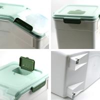 DZL contenedor de plástico para comida pienso para mascota con Ruedas  36.50L tapa desmontable y hermetico (ancho 22cm x alto 41.50cm x largo 40cm) - details 6