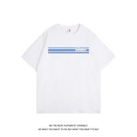 Camiseta De Manga Corta Para Hombre Diseño Minimalista De Rayas Estampado Algodón 100% Ropa Casual Transpirable Y Protección Solar - details 5