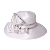 Sombrero De Encaje Blanco Elegante Para Mujer Con Lazo Satinado Para Boda Y Occasiones Formales Sombrero De Iglesia Derby - details 12