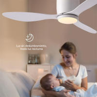 Ventilador de techo WOOX 2 en 1 con motor DC de cobre silencioso, luz LED de 86 cm (34") que cuida la vista, control remoto, 45 W, 6 velocidades, función de temporizador/inversión/memoria. Ideal para dormir o estudiar en casa - details 6