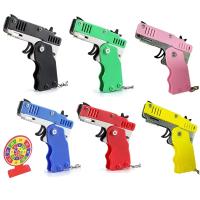 Pistola De Banda De Goma Mini Lanzadora De Dardos Juguete Para Niños Juguetes De Aluminio Actividades Al Aire Libre Juego De Fiesta Cumpleaños Regalo - details 1