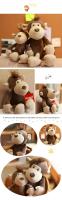 Muñeco De Peluche De 25cm Kawaii Con Animales Del Bosque León Tigre Elefante Mono Zorro Juguetes Para Dormir De Peluche Realistas Para Niños - details 64