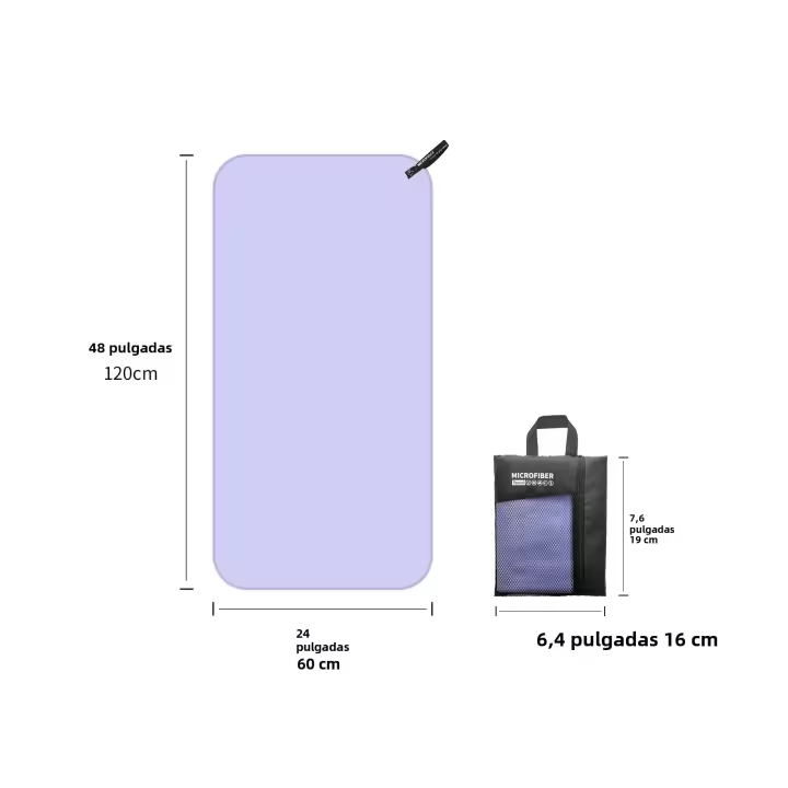 Toalla De Microfibra Mutao Con Bolsa De Malla Para Secado Rápido Absorbente Ideal Para Camping Gimnasio Yoga Senderismo - 1