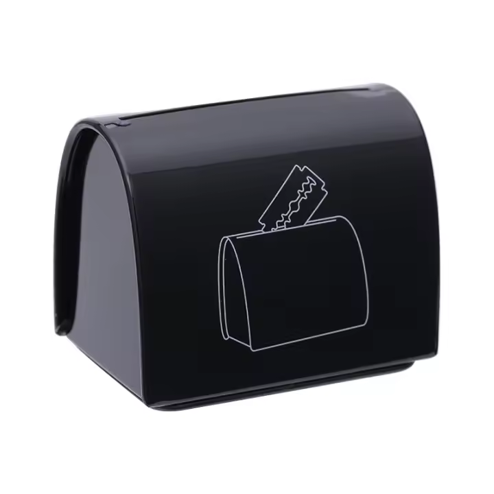 Estuche De Almacenamiento Seguro Para Cuchillas De Afeitar Metálico Uso Masculino Tamaño 6.3*4.5*5.3CM Para Cuidado Personal - 1