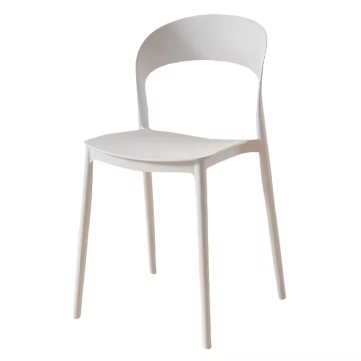 Pack 2 Sillas de Cocina Princeton Respaldo Redondeado Estilo Moderno en Color Blanco - 1