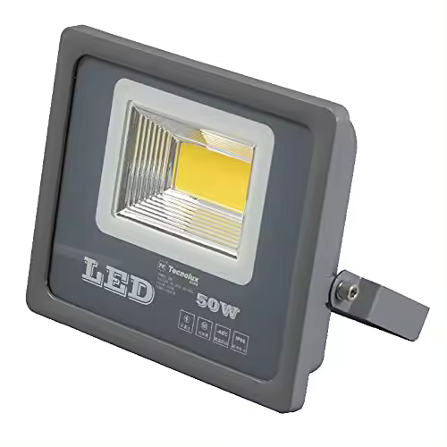 Proyector LED 50W Proyector LED para exteriores Decoración de iluminación 3000K Amarillo claro IP66 Gris - 1