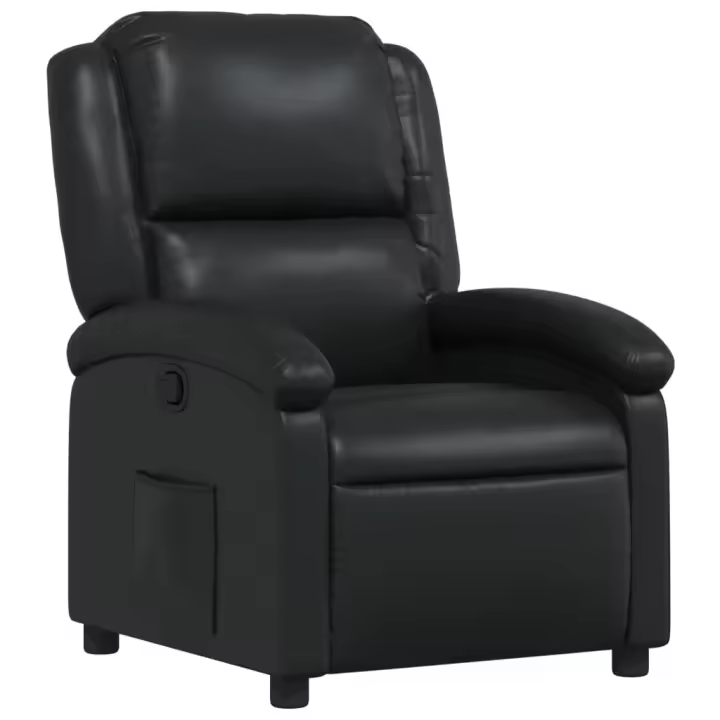 vidaXL Sillón reclinable de cuero sintético Negro, Crema, Gris Sillon Dormitorio Sillon Comodos Silla Relax Sillón Sofá - 1