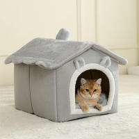 Casa De Mascotas Plegable Para Gatos Y Perros Pequeños Con Sofá Cueva Mueble Para Mascotas Material De Algodón Lavable Y Desmontable - details 7