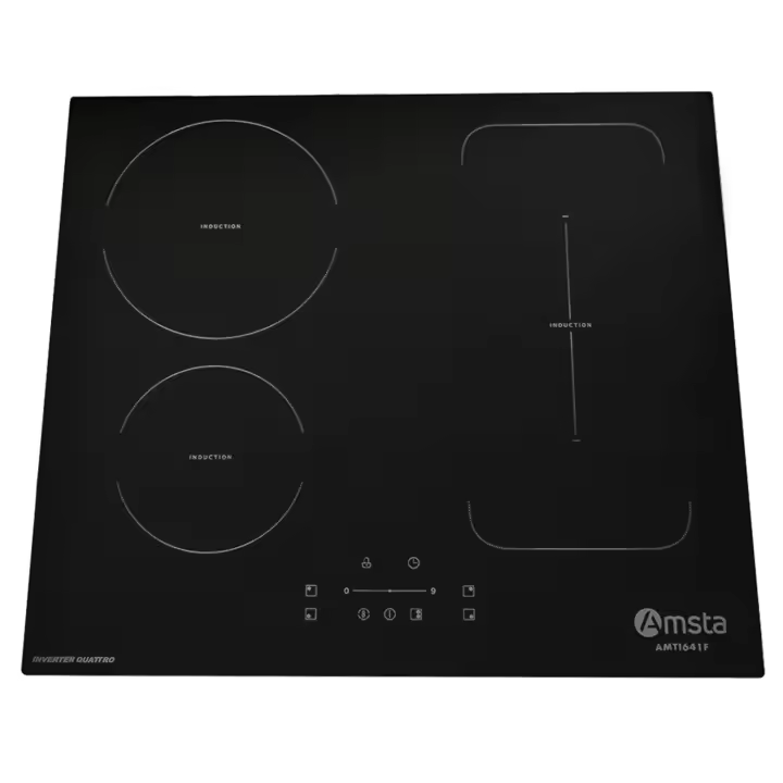 Placa de Inducción AMSTA AMTI641F 1 zona flexible 4 fuegos 60 cm 7400w Negra - 1