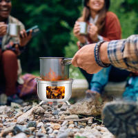 Estufa De Camping Portátil Mini Para Picnic Cocina Con Carbón Y Alcohol Grill De Sobrepresión Para Supervivencia Y BBQ - details 6