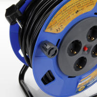 Alargadera Enrollable (Enrollacables) 25m Cable 3X1.05IP20 H05VV-F 4 tomas. 199400 Alyco - details 2