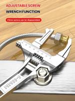 Juego De Reparación Universal 6-68mm Llave De Mano Para Baño Herramienta De Tubería Con Abertura Grande Llave Ajustable De Acero Inoxidable Para Reparación Doméstica - details 15