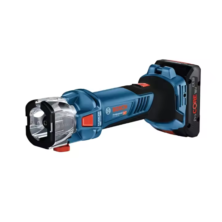 Bosch Professional 18V System GCU 18V-30 - Fresadora de Corte a Batería para Panel Yeso (Brushless, 30000 Rpm, 3 – 6,4 Mm, Adaptador Aspirador) - 1