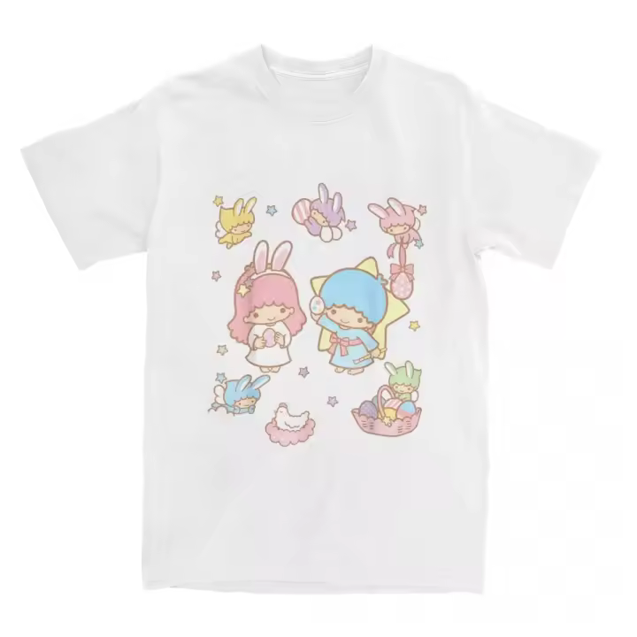 Camiseta De Algodón Little Twin Stars Y Amigos Para Hombres Y Mujeres Camiseta De Manga Corta Para El Verano Camiseta De Algodón Hip Hop - 1