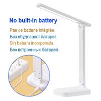 Lámpara De Mesa LED Con Interruptor Táctil Blanco Plegable Para Dormitorio Luz Nocturna De Lectura Cuidado Ocular Con Enchufe USB Dimmable - details 3