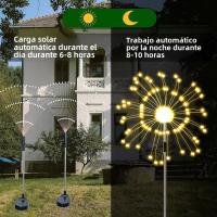 Lámpara Solar De Jardín Con Efecto De Fuego Y Estrella Palillo De Exterior Iluminación De Jardín Decoración De Navidad Moderna - details 0