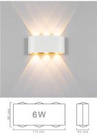 Lámpara De Pared LED Impermeable Para Exteriores Luz De Pared Interior Minimalista Creativa Para Dormitorio Y Pasillo 2W 4W 6W 8W 12W - details 2
