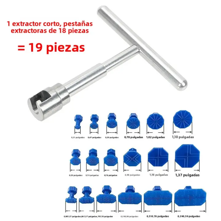Kit De Reparación De Afecciones En Coche Universal Herramienta De Reparación De Choques Y Encaje Con Ventosa T Pulld Dent Metal Para Eliminar Afecciones De Hojalata - 1