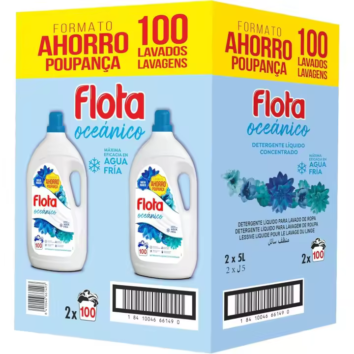 Detergente Liquido Flota Oceanico 2x100 lavados - 1