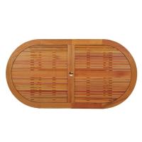 vidaXL Mesa de jardín madera maciza de eucalipto 160x85x75 cm - details 3
